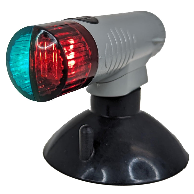 Pactrade Marine Battery Navigation Lights for Boats LED - Portable Red/Green Bow Light (Suction Cup Mount) - Kayak Fishing Accessories, Jon Boat Accessories Marine