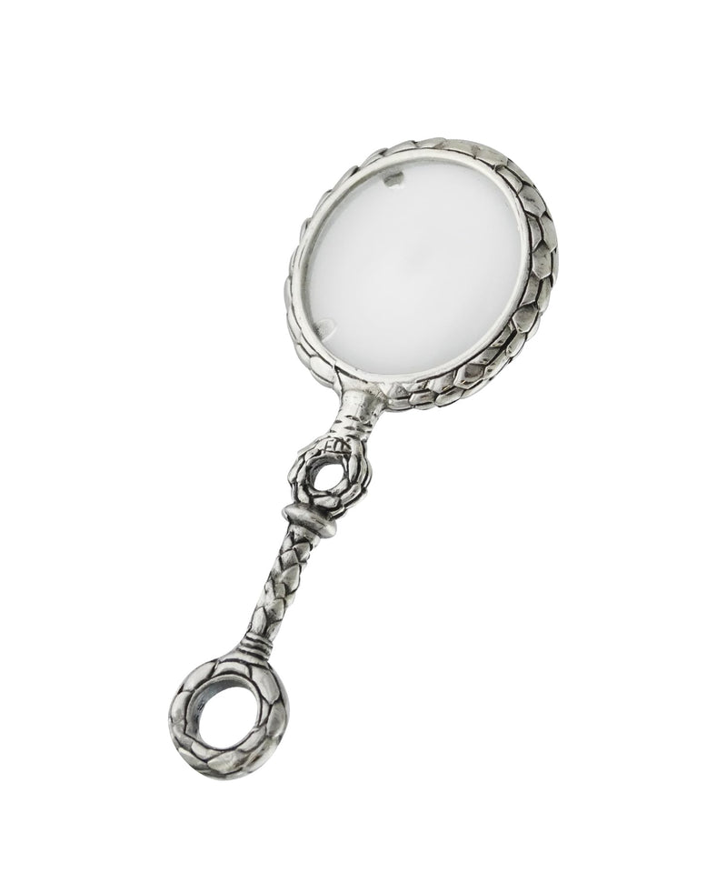 FashionJunkie4Life Sterling Silver and Bronze Pendant Charms for Necklaces Magnifying Glass