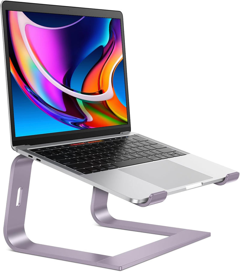 OMOTON Detachable Laptop Stand, Aluminum Mount for Desk, Compatible With MacBook Air/Pro, Dell, HP and All Laptops (11-16 Inch), Purple