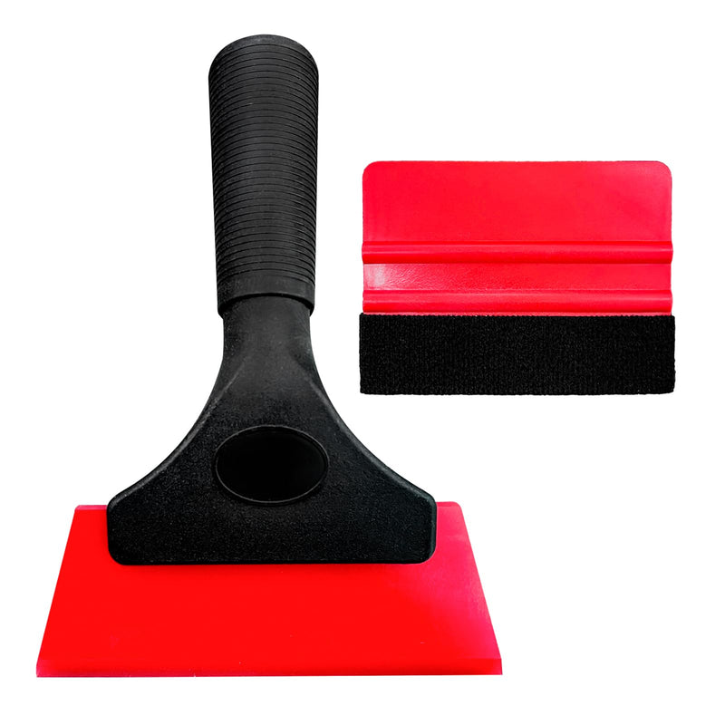 Augeny Car Window Tint Kit, Professional Vinyl Wrap Kit with Felt Squeegee, Universal Auto Window Film Installation Application Wallpaper Smoothing Tool for Car Glass, Home (Red) Red