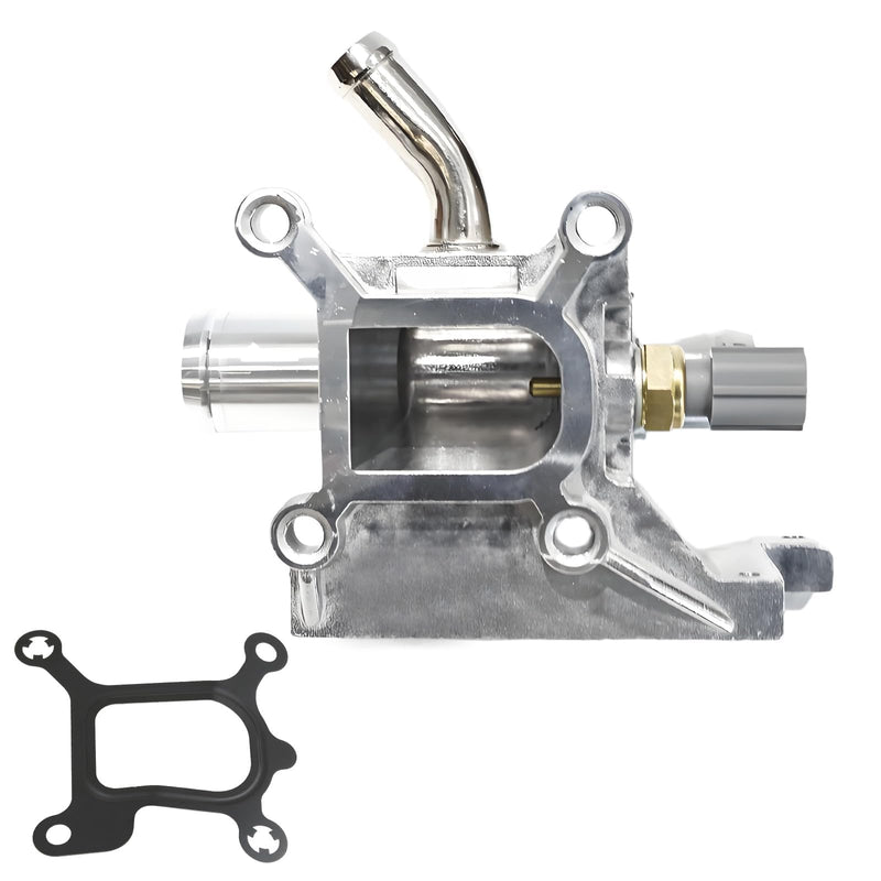 Upgrade Aluminum Engine Coolant Water Outlet Compatible with MAZDA 3 5 6 CX-7 Ford Focus C-MAX Mondeo Mk III IV Galaxy S-MAX 2004-2015 2.0L 2.3L 2.5L Replace LF01-1517Z