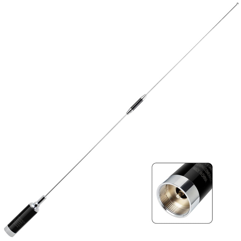 UAYESOK SDN5B 6dBi GMRS Mobile Antenna NMO Mount (462-467 MHZ) for BAOFENG BTECH Midland Retevis QYT GMRS Radios HT Scanner Motorola Repeater