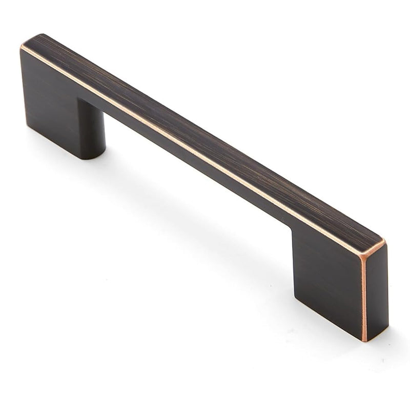 10 Pack Oil Rubbed Bronze Cabinet Pulls 5 Inch, Handles for Kitchen Cabinet Hardware, Square Cabinet Handles for Bathroom Dresser Drawer Handles 5"(128mm)