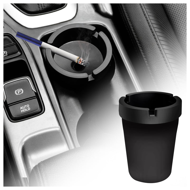 Car Ashtray with Lid Smell Proof,High Grade Detachable Smokeless Ashtray for Car Cup Holder,Multifunctional CCar Interior Accessories Portable Ashtray Fits Truck SUV Home Office Outdoor