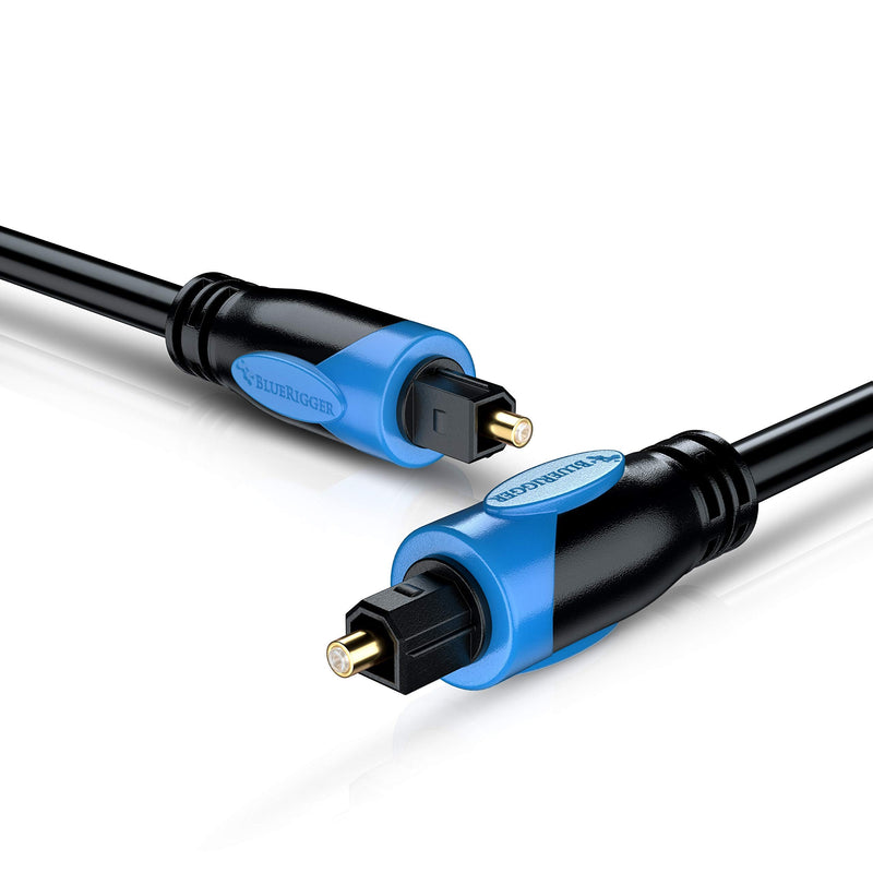 BlueRigger Digital Optical Audio Toslink Cable (20FT, Fiber Optic Cord, in-Wall CL3 Rated, 24K Gold-Plated) - Compatible with Home Theatre, Sound Bar, TV, Xbox, PlayStation PS4 20FT 1