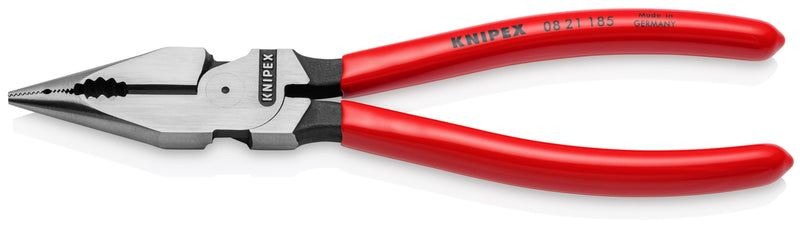KNIPEX Tools 08 21 185 Needle-Nose Combination Pliers, 7-1/4" | bike-hand-tools Plastic Dipped Handles