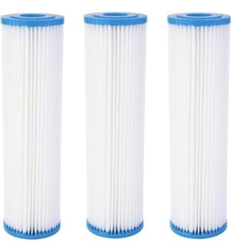 IPW Industries, Inc. - WattsWater (WPC1-975) 1 Micron Pleated Sediment Filter - 9.75" x 2.75" Pleated Filter Media - Washable and Reusable (3-PACK)