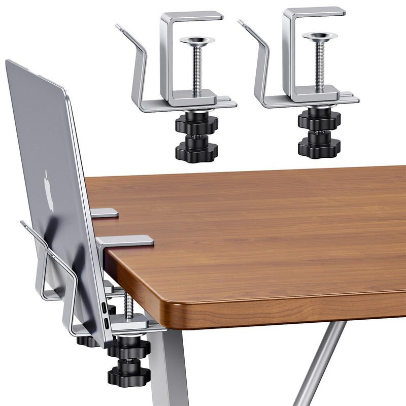 Vertical Laptop Stand, Adjustable Laptop Holder for Desk Side, fits All MacBook/Surface/Samsung/HP/Dell/Chrome Book (Silvery) Silver