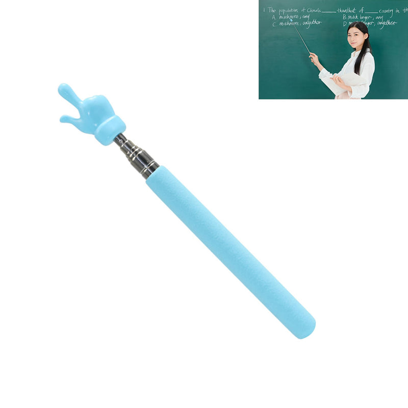 Telescopic Teachers Pointer, Classroom Demonstration Baton, Guide Indicator, Retractable Finger Pointer Stick for School Teaching, Conference Presentation, Object Instruction Blue