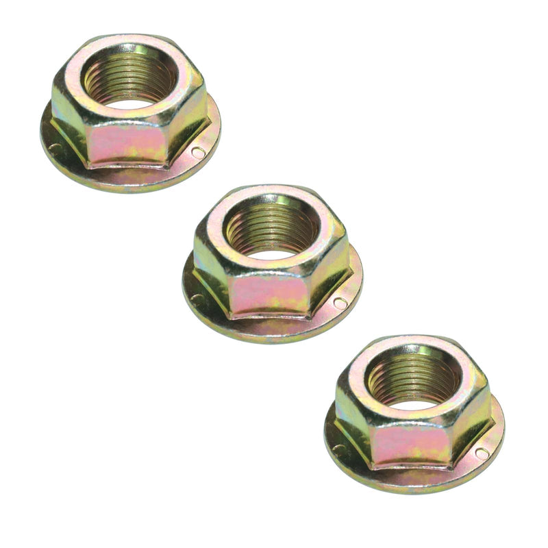 Spindle Blade Nuts of Hex Flanged, 5/8"-18 Thread.Replaces 712-0417, 753-05549, 912-0417A for Cub Cadet,Zero Turn Mower RZT50, MTD, White, Toro, Troy Bilt Garden Tractors (3pcs Pack) 3PACK Yellow