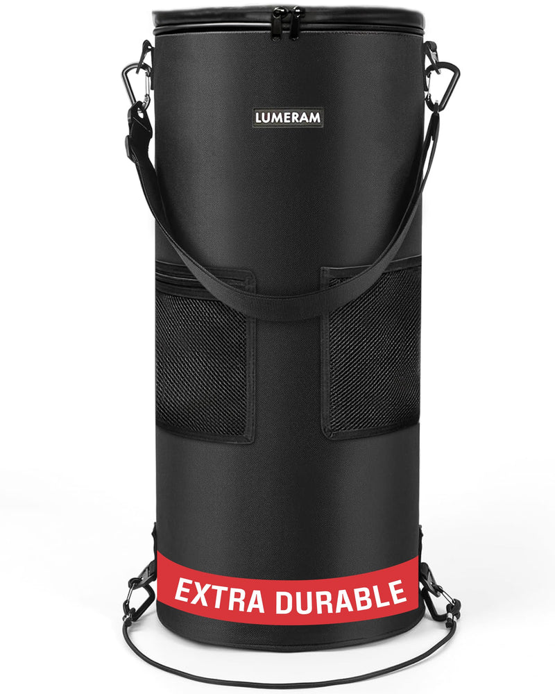 Premium Boat Trash Can with 2 Side Pockets and Bottom Zipper Opening — 100% Odor & Leak Resistant Boat Trash Bag, Easy to Install & Clean — Compatible with 10-13 Gal Garbage Bag