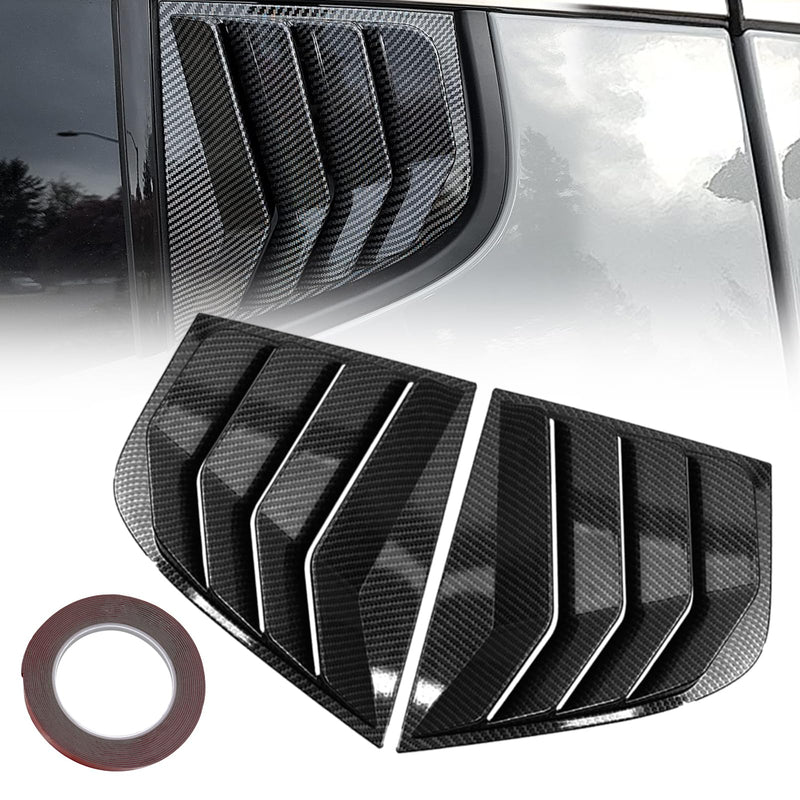 Sporacingrts Carbon Fiber Style Side Window Louvers Scoop Cover Sunshade Cover Compatible with 2018 2019 2020 2021 2022 Kia Stinger