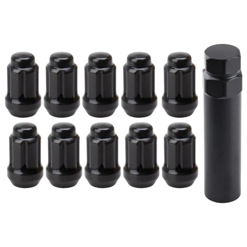 Tusk Tapered Spline Drive Lug Nut Kit with Lug Nut Key 12mm x 1.50mm Thread Pitch (10 Pack) Black Compatible with Polaris RZR/Ranger/General/Compatible with Honda Talon/Pioneer