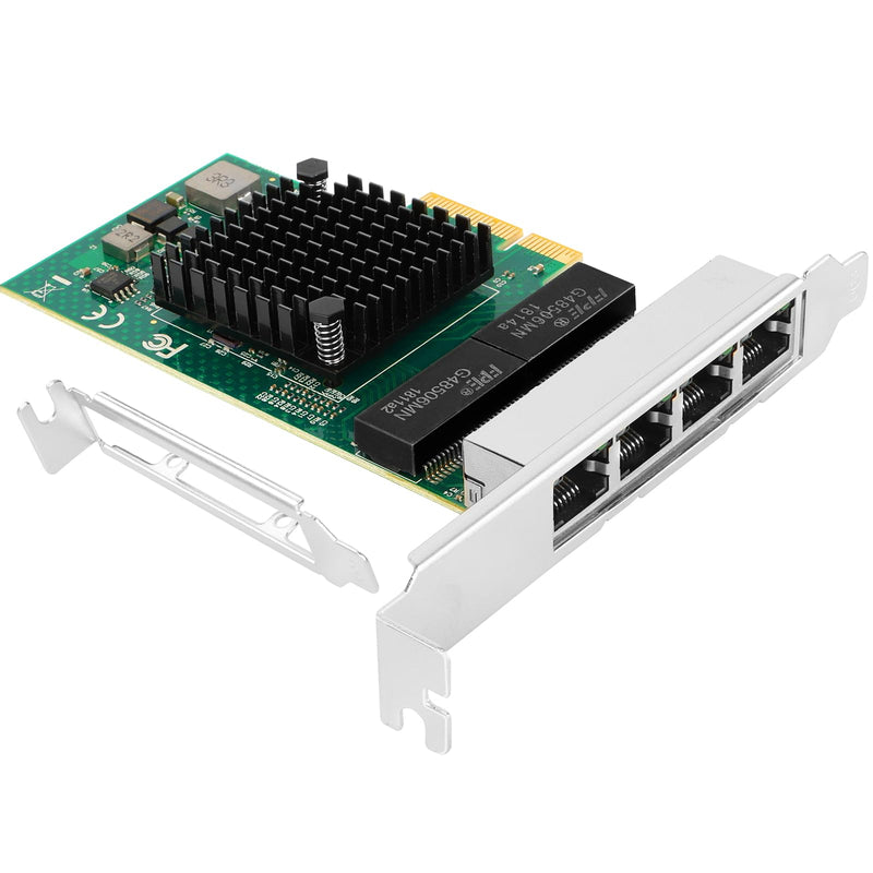 Vogzone 1Gb PCI-E NIC Network Card for Broadcom BCM5719-4P,10Mb/100Mb/1GbE Copper Quad RJ45 Ports, with Broadcom BCM5719 Chip,1GbE PCI Express 2.0 X4 Ethernet Adapter Support Windows/Linux/VMware BCM5719-4P-1G(4*RJ45)