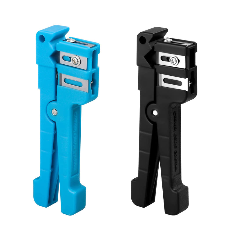 10pcs Coaxial Cable Stripping Cutter Tool Coaxial Cable Stripper Fiber Optic Jacket Stripper Cable Cutter Crimper, 5pcs 45-163 & 5pcs 45-165 10