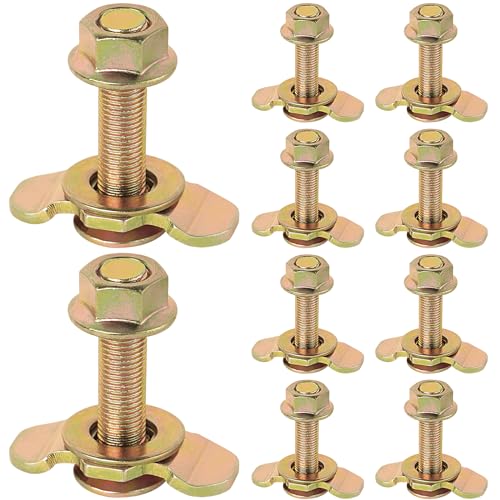L Track Threaded Stud Fittings, Pack of 10, Gold