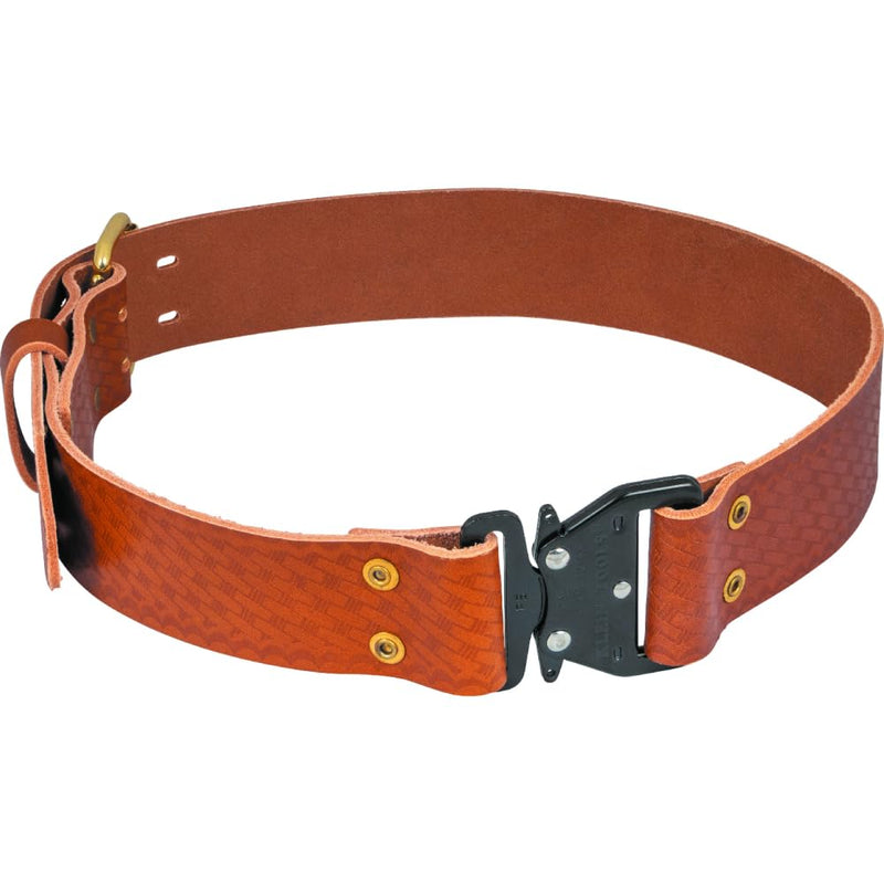 Klein Tools 5826L Leather Tool Belt with Quick-Release Buckle, 32-Inch to 40-Inch Waists, Large L Quick Release Buckle