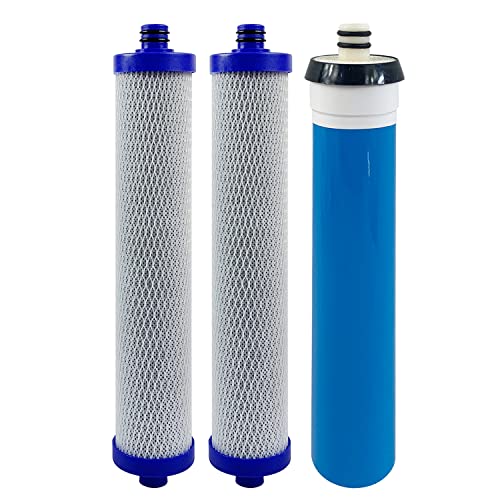 Replacement Filter Set With Membrane compatible for WHER12 and WHER18 Reverse Osmosis System Replacement Filter Set With Membrane