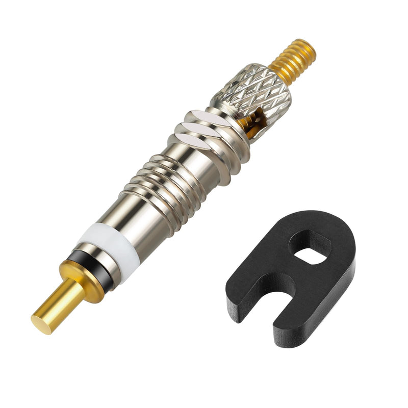 HZJD Presta Valve Core Bike(2 Pack) silver gold