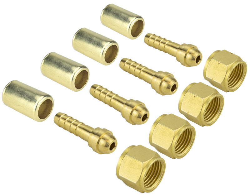 SÜA® - Repair Kit for Twin Oxy/Fuel 1/4" I.D. Welding Hoses with Size "B" 9/16"-18 Connectors - Oxygen and Acetylene/Propane