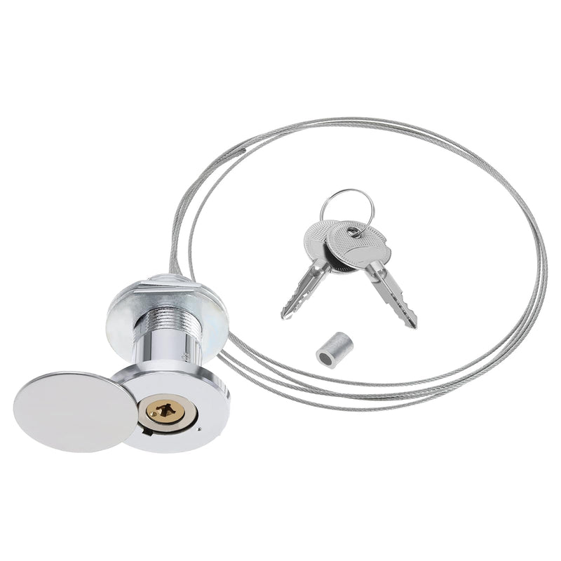 Emergency Garage Door Lock with Steel Wire and 2 Keys for Roller Shutter Doors and Garage Doors Lock Replacement Copper