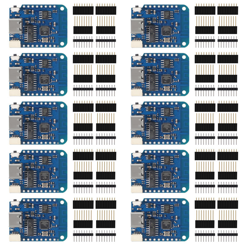 10pcs WeMos D1 Mini V4.0.0 Type-C USB WiFi Internet of Things Board Based ESP8266 4MB Compatible with Arduino MicroPython Nodemcu (V4.0.0 Type-C) 10pcs V4.0.0 Type-C