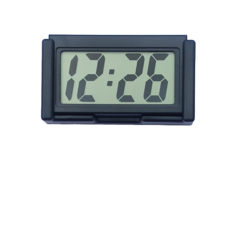 Shudyear Small Digital Clock， with Jumbo LCD Time & Day Display，Mini Automotive Small Digital Clock Battery Operated for Desktop Nightstand Pocket Car Truck Dashboard & Air Vent (1, Black) 1