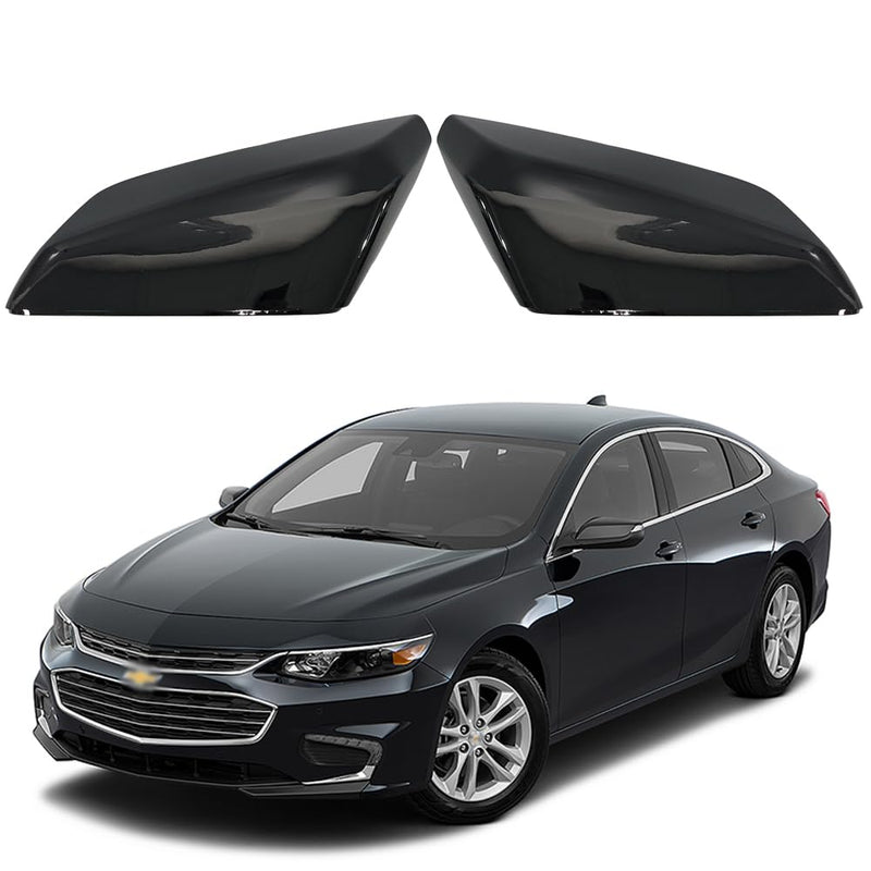 fit for Chevrolet Malibu Side Mirror Cover, fit for 2016 2017 2018 2019 2020 2021 2022 2023 2024 2025 Chevy Malibu Passenger Driver Side Glossy Black 84026842 84026841