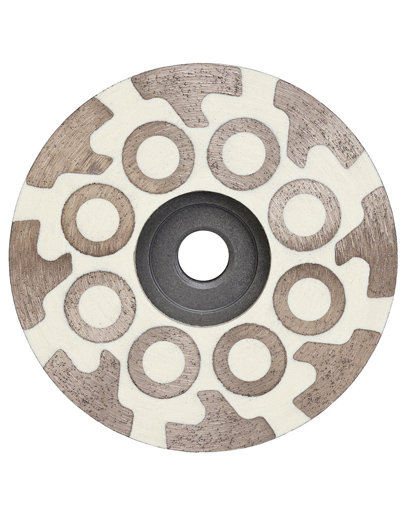 4" Flat Resin Diamond Cup Wheels，Diamond Cup Wheels with 5/8“-11 Thread for Granite，Marble and Engineered Stone Fine