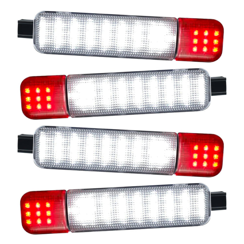 Led Interior Door Courtesy Light Compatible with 1999-2006 Silverado Sierra 1995-1999 C/K 1500 2500 3500 Suburban Tahoe Avalanche 1999-2006 Yukon Escalade Warning Light 4pcs red and white