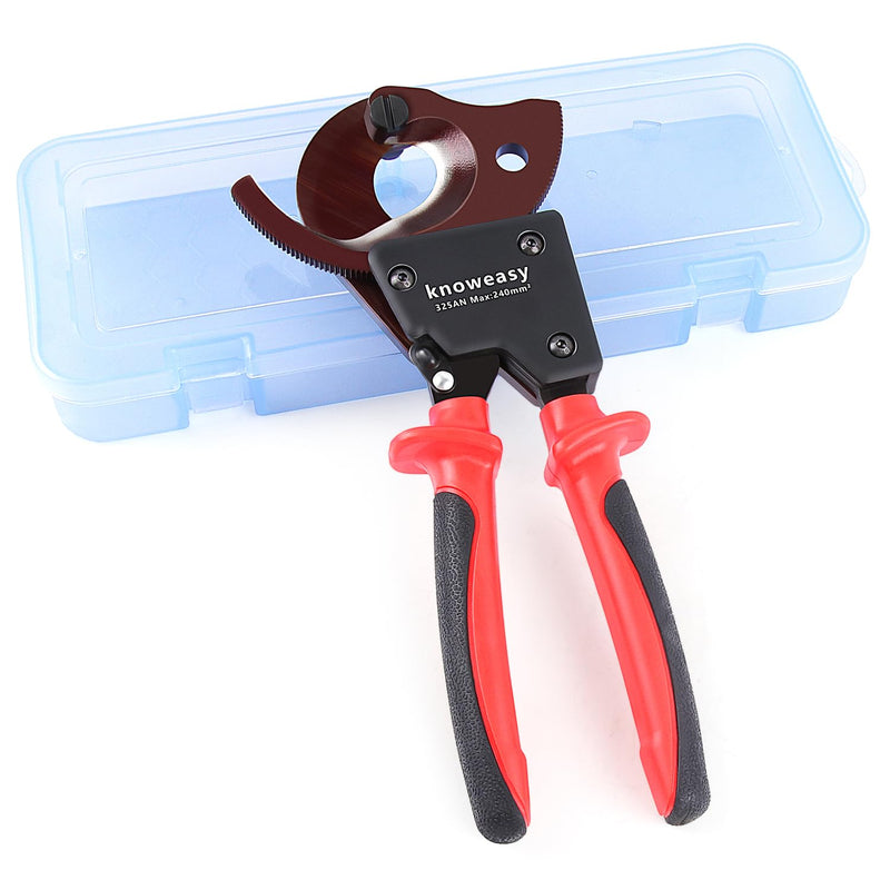 Knoweasy 325AN Upgraded Cable Cutter and Ratchet Wire Cutter Works for Aluminum and Multi-core Cables up to 240mm²