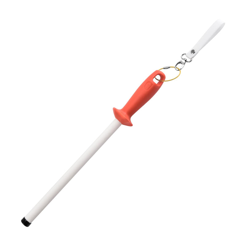 Ceramic Knife Sharpener Rod for Chefs and Home Cooks, Ceramic Honing Rod,Sharpening Steel for Kitchen Knives, Steak Blades (10 inch) 10 inch