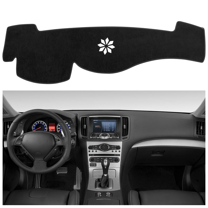 SPEEDWOW Dashboard Dash Board Cover Mat Carpet Compatible with 2007-2013 Infiniti G37 Fit for 2007-2013 Infiniti G37