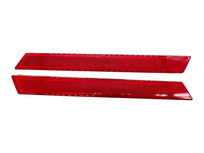  [AUSTRALIA] - Pair Rear Bumper Reflector For Cadillac XTS 2013-2017 Red Lens Bumper Lower Lights Trim 2014 2015 2016