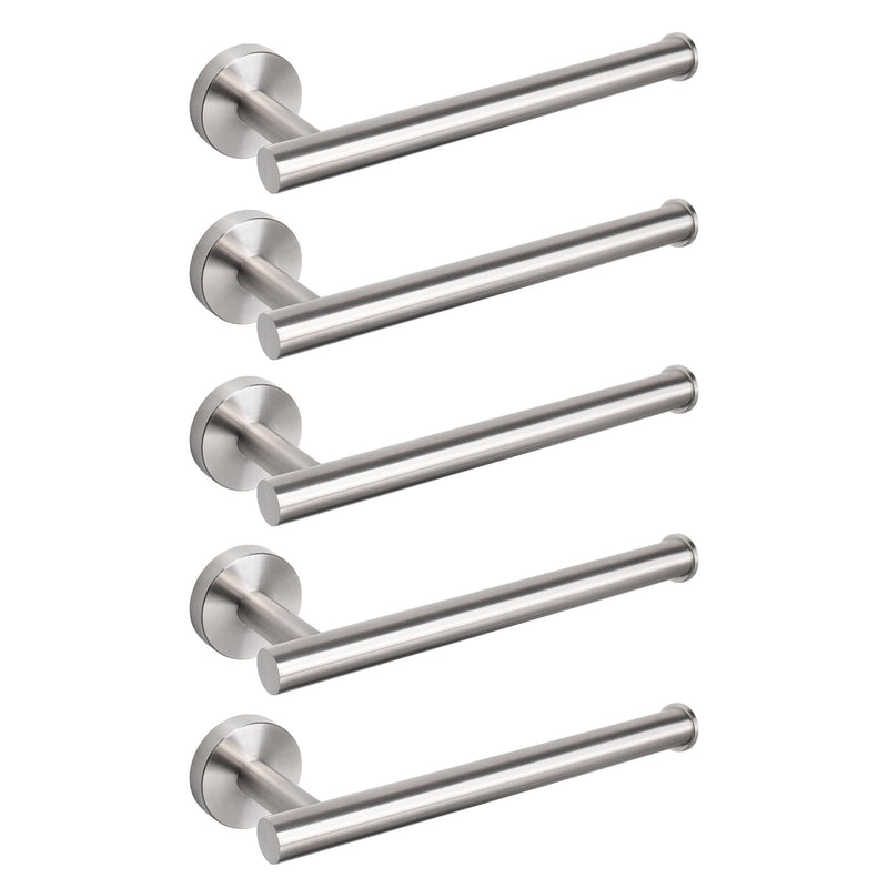 NearMoon Hand Towel Holder/Towel Ring, Thicken Stainless Steel Hand Towel Bar for Bathroom, Rustproof Wall Mounted Towel Rack, Contemporary Style Bath Accessories, 9 Inch (5 Pack, Brushed Nickel) 5