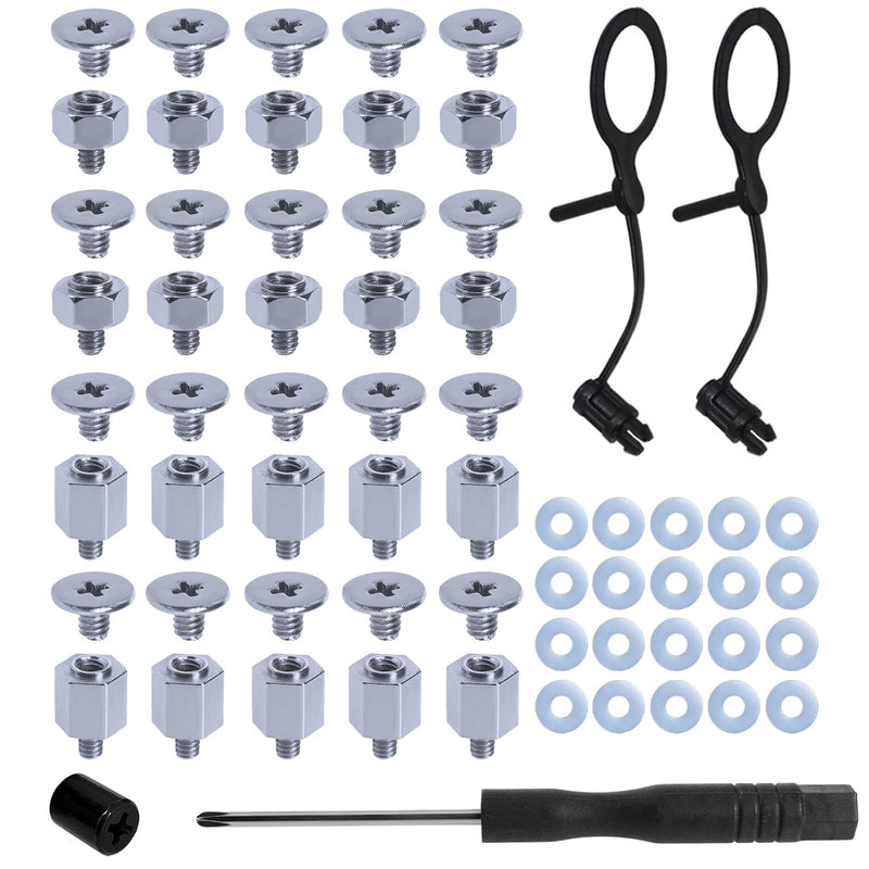25PCS M.2 SSD NVMe PC Motherboard Screws Mounting Tools Kit Compatible with ASUS Motherboards with Stud and Screwdriver Computer Parts