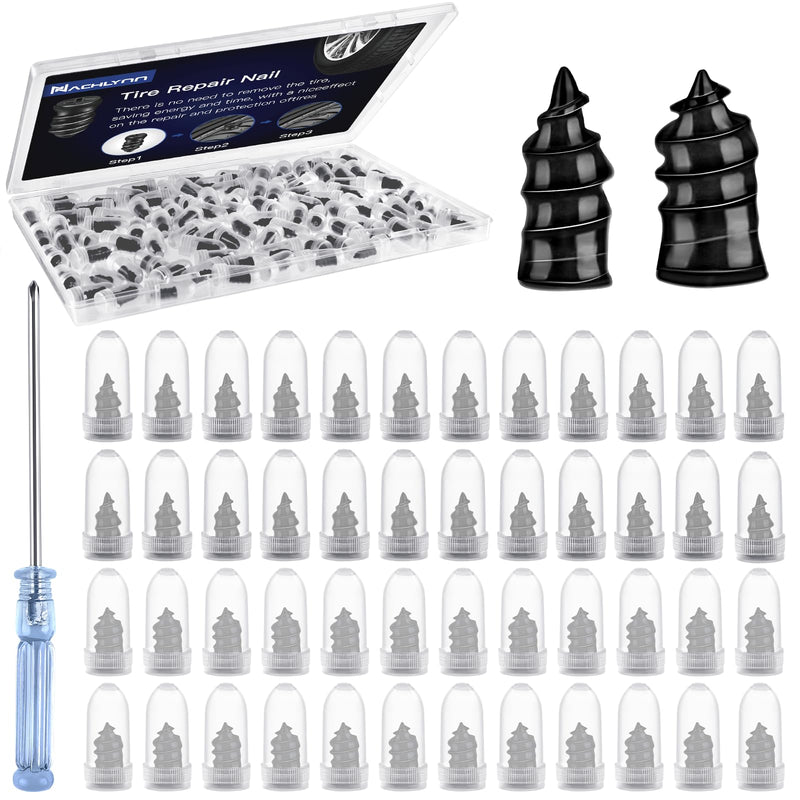 NACHLYNN 50 Pcs Tire Repair Nails Self-Tapping Screw Rubber Screw Tool Self-Service Tire Repair NAI for Car Motorcycle Truck
