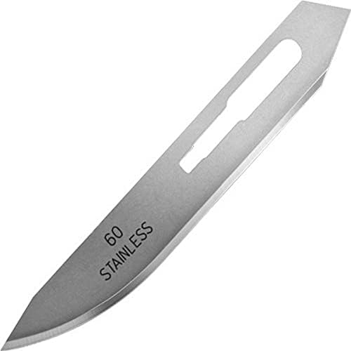 Havalon Piranta #60XT Stainless Steel Replacement Blades – 100 Pack, Razor-Sharp Surgical Precision Blades for Skinning and Field Dressing