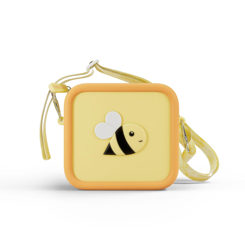 Kidamento kiimento Soft Silicone Camera Case - Durable and Adorably Stylish Bag - Promotes Comfort and Independence - Little Bee Yellow