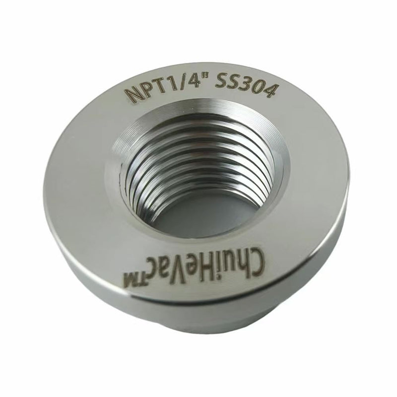 1/4" NPT Stainless Steel 304 Female Threaded Stepped Weld Bung with Top Head 1/4" NPT