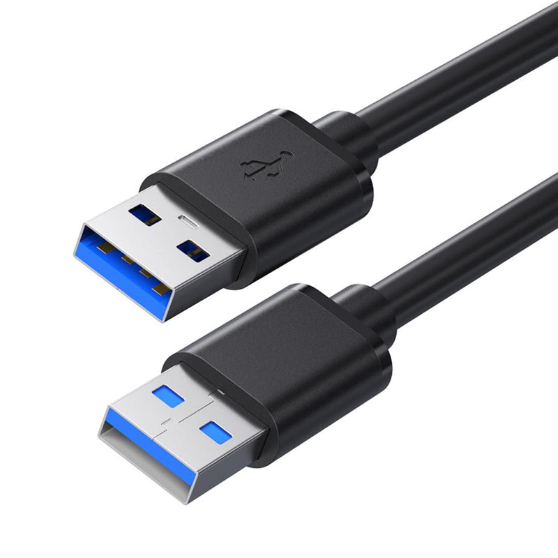 USB 3.0 A to A Male Cable, USB Male to Male Double End Cord 3.3ft Compatible with Hard Drive Enclosures, DVD Player, Laptop Cooling Fan/Pad, Printer, Camera and More