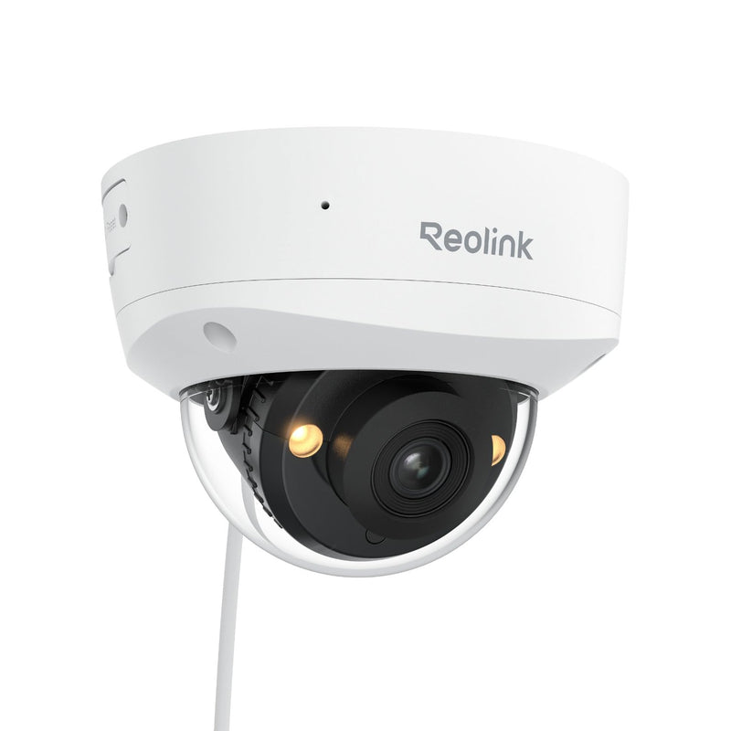 REOLINK 4K/8MP PoE IP Security Camera, Turret Surveillance, Color Night Vision with 3000K Spotlights, IK10 Vandal Proof, Human/Vehicle/Pet Detection, up to 512GB microSD Card, RLC-840A, No PT Support