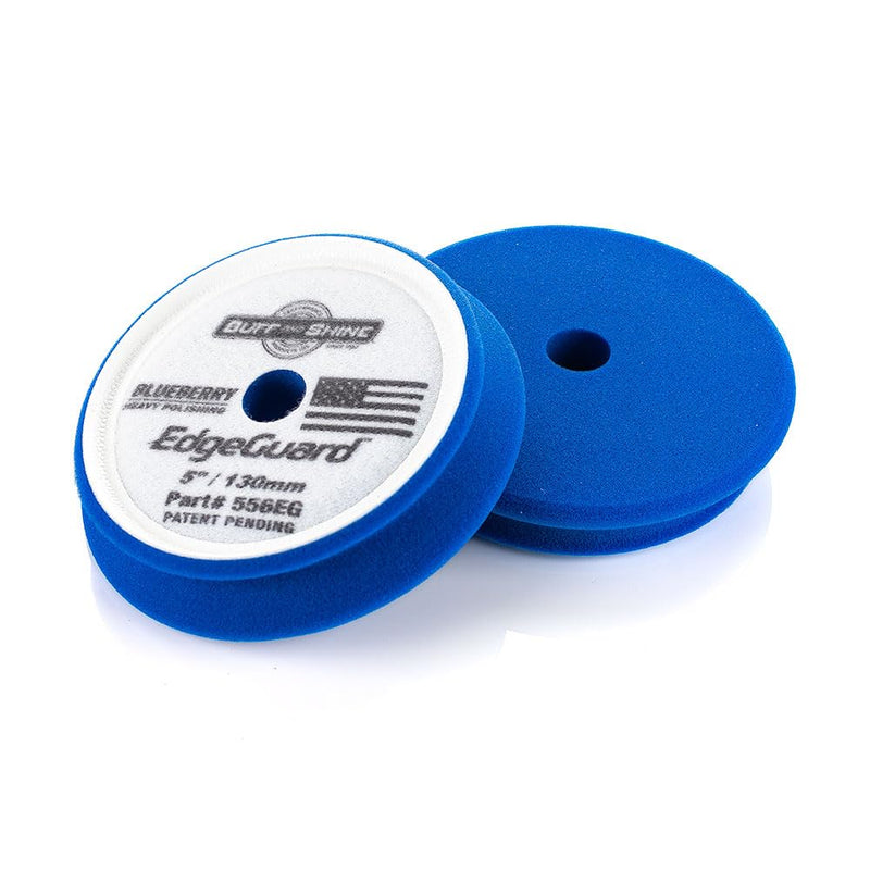 EdgeGuard Foam Buffing Pads - Blueberry - 5" Heavy Polishing Pad - Pack of 2 Blueberry - Heavy Polish 5" (2 Pack)