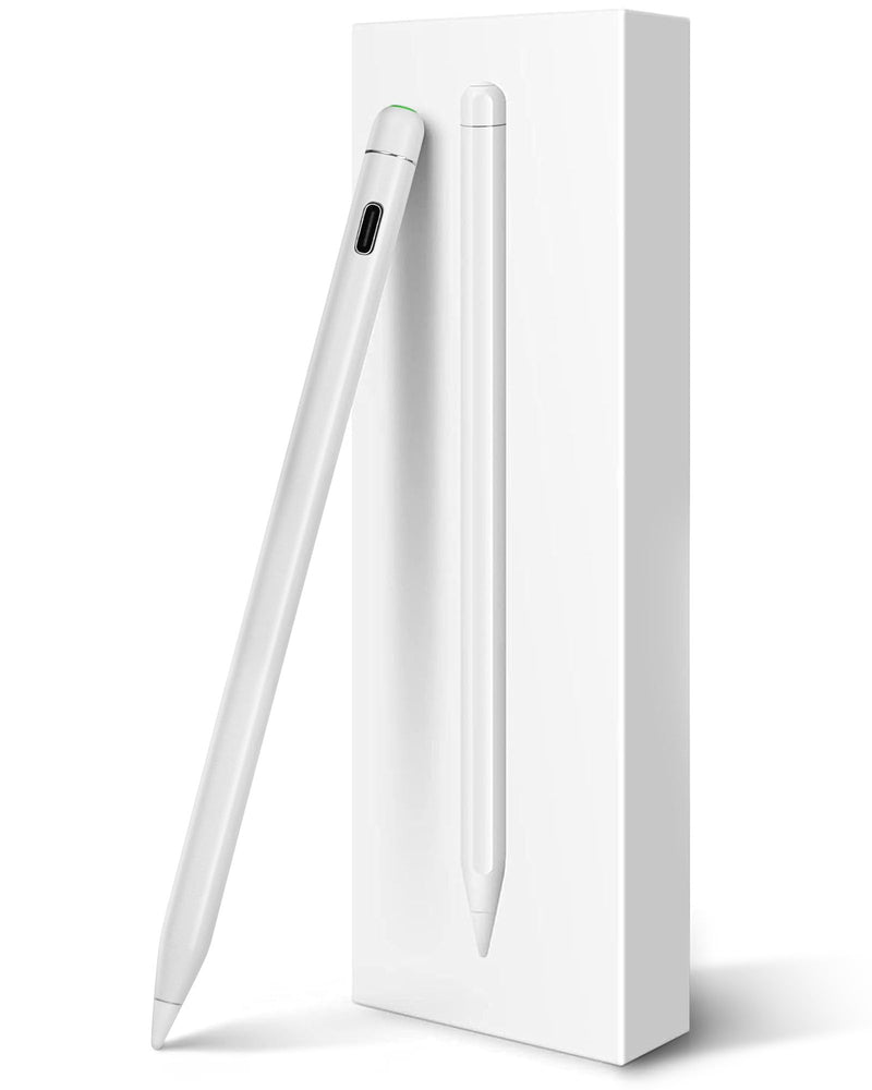 Stylus Pen for iPad 10th&9th Generation, Fast Charging Apple iPad Pencil with Palm Rejection, Tilt Sensitivity, Work for iPad Air 3/4/5, iPad Mini 5/6, iPad 6/7/8/9/10, iPad Pro 11", iPad Pro 12.9" White