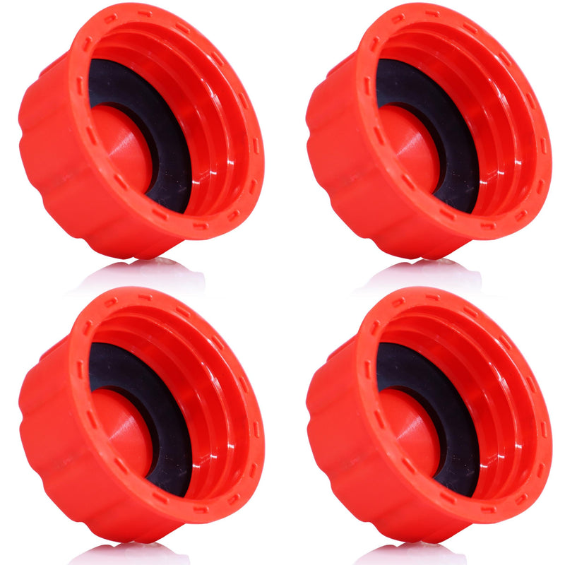 5 Gallon Gas Can Cap Replacement, Coarse Thread Gas Cap for Gasoline, Portable Gas Tank Lid for 5+ Gallon Plastic and Metal Gas Cans, Includes Spout Replacement Old Style(Pack of 4) 4 PCS