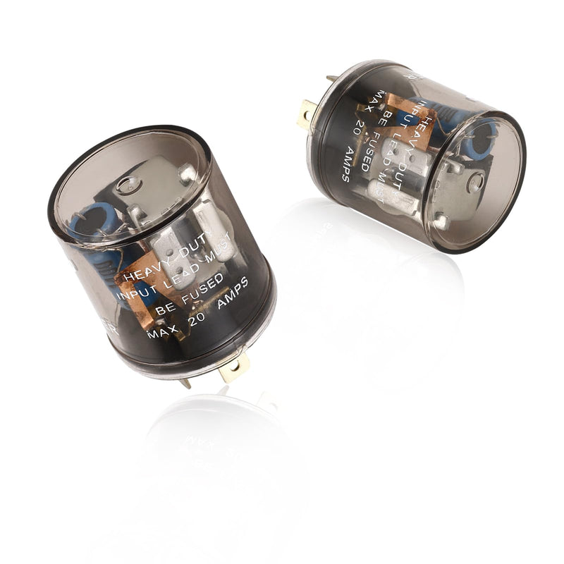 LED Flasher Relay, Electronic Turn Signal Fixed Frequent Flicker Relay, 2 Pin 12V Auto for Car, Truck, Motorcycle 2 PCS