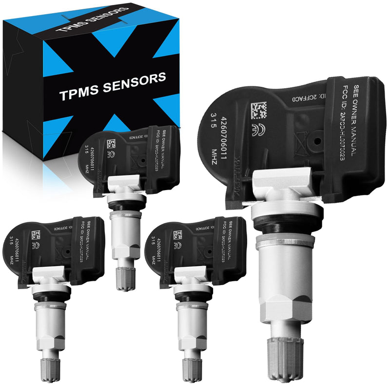 4260706011 Pre-Programed Tire Pressure Sensor Fit for:-Toyota Prius 2006-2015 Corolla Venza Camry for:-RAV4 Tacoma Tundra 4Runner for:-Lexus IS250 LX570 ES350 for:-Scion 315MHz TPMS (4) 4260706011(4) Metallic Black