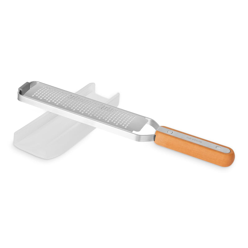 Full Circle Simply the Zest, Fine Grater and Zester with Food Catcher: High Performance, and Eco-Friendly Design – Perfect for Parmesan, Garlic, Lemon, Fruit, Chocolate and Ginger. Dishwasher Safe. Simply the Zest - Zester Wood