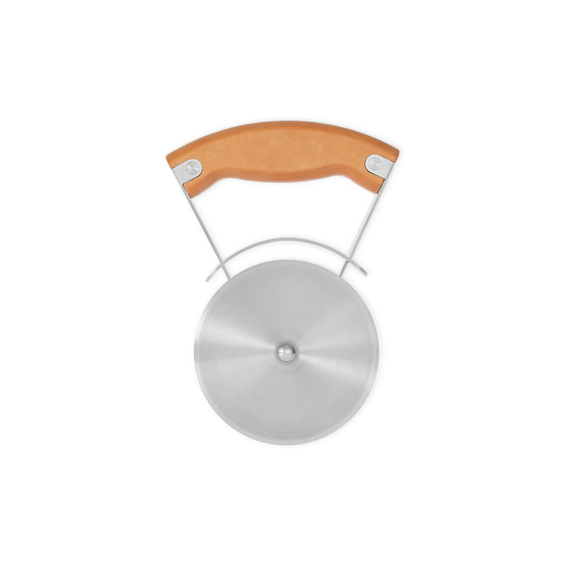 Full Circle Slice, Stainless Steel Precision Pizza Wheel with Safety Cover: Effortless Slicing, Innovative, Eco-Friendly. Dishwahser Safe.