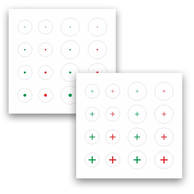Transparent Clear FPS Aim Sight Assist Sticker - 2 Pack Games Fast Scope Monitor Decal No Scope TV Decal Shooting Target Stickers Decals for FPS Video Games TV Monitor and Mobile Phone (Dot + Cross) Dot + Cross